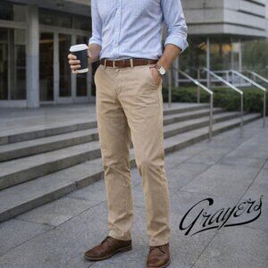 Grayers Premium Khakis Men’s 32x32 Slim Straight Chino Pants #2